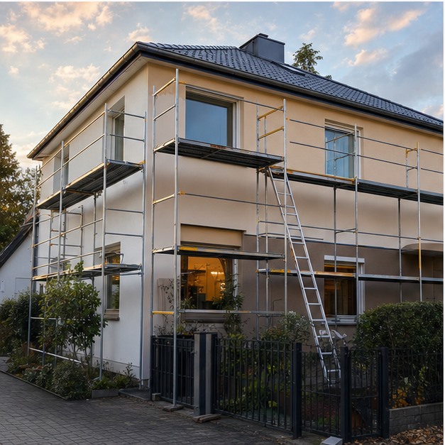 Fassadenanstrich Troisdorf – modernes Haus mit heller Fassade